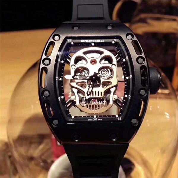 Роскошные мужские механические часы, автоматические механические мужские силиконовые часы R01, швейцарский дизайнерский бренд, спортивные наручные часы