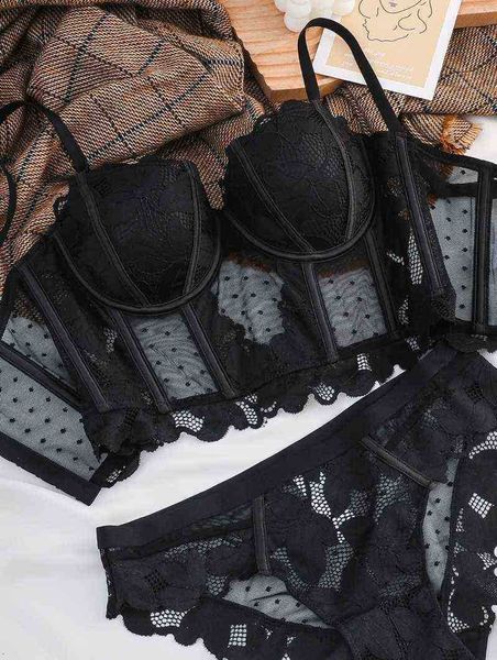 BRAS SETS SEXY FACH BULLO BECE tarzı Vücut Sculpting Lingerie Yarım fişek Çelik Yüzük Sütyen Külot Anti-Sagging Yetiştirme Elbise Takım Kadınlar T220907