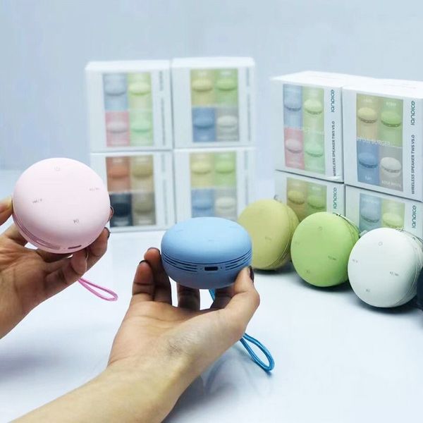 Nuovo Macaron inPods Burger Altoparlante Bluetooth senza fili Altoparlante esterno Mini Hamburger portatile Musica stereo 3D Surround Bass Box 6 colori