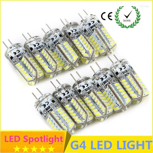 Çok Fonksiyonlu 10 PCS 9W G4 Taban LED Ampul Lambası Yüksek Güç SMD2835 DC 12V Beyaz/Sıcak Beyaz Işık 360 Derge Işın Angonu