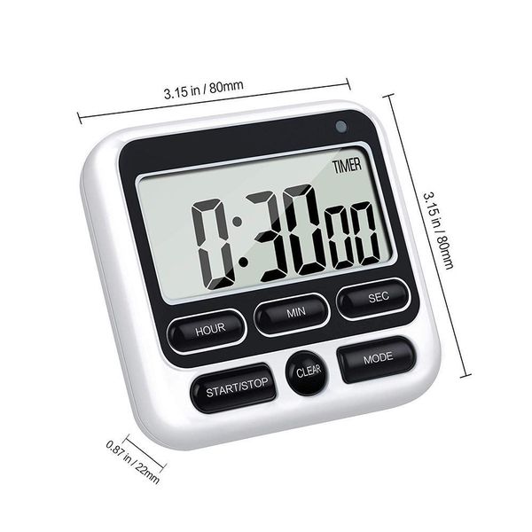 Altro Cucina Sala da pranzo Bar Schermo digitale Timer da cucina Ampio display Quadrato Cottura Conto alla rovescia Sveglia Sonno Cronometro Drop Deliv Dha2D