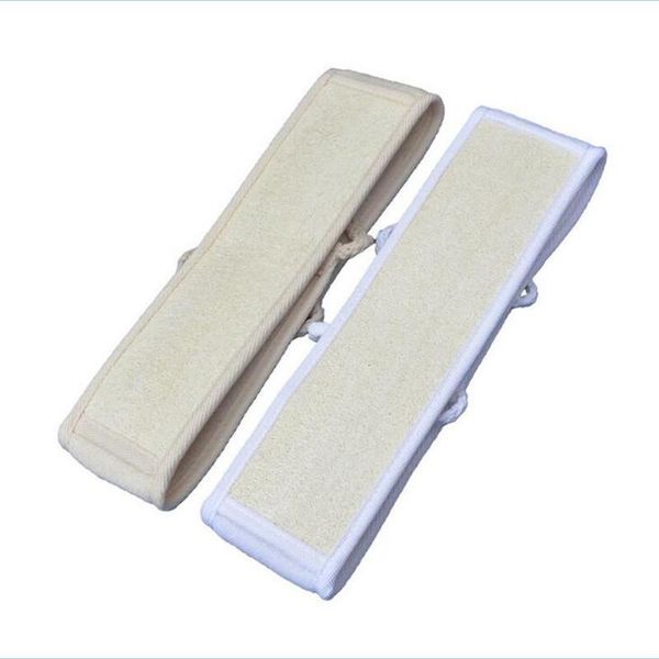 Escovas de banho esponjas esfoliantes esfoliando bucha traseira cinta natural cinturão de escova de banho de banho perfeita para chuveiro e entrega de spa dhqhg