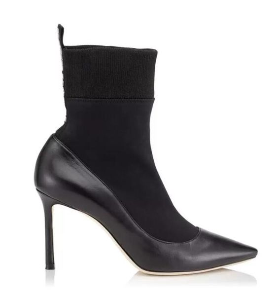 Inverno Boots Feminina Calfskin pontudo de laca vermelha