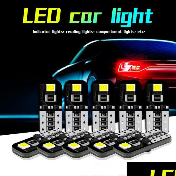 Turn Brake Light Winsun 10X T10 W5W Canbus Car Interior Light 194 Led 2835 Pcv Luci per strumenti Bb Lamp Read Light12V 6000K White D Dhi04