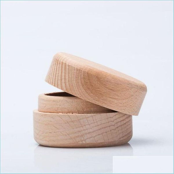 Ювелирные коробки Beech Wood Small Count Heress Box Retro Vintage Ring для свадебного натурального деревянного ювелирного корпуса 136 U2 Drop Delivery 202 DHDR1