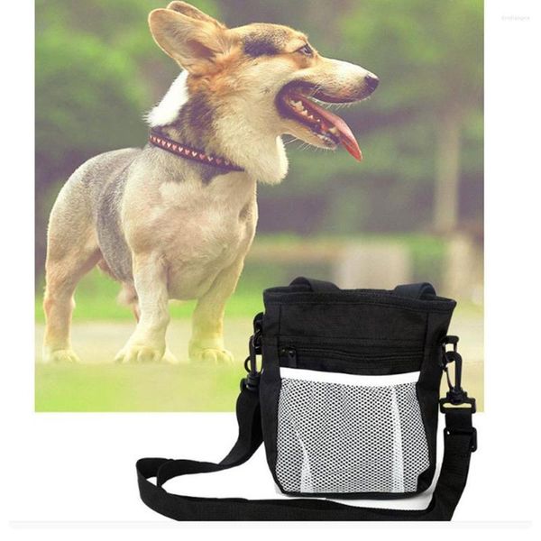 Capas de assento de carro de cachorro Pets Tratar bolsa de treinamento - Bolsa para Kibble Food Toys Acessórios com dispensador de cocô embutido