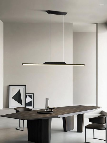 Lampade a sospensione Sala da pranzo Lampadario Lampada moderna nordica Tavolo Cucina semplice ad isola Lw Striscia LED per ufficio