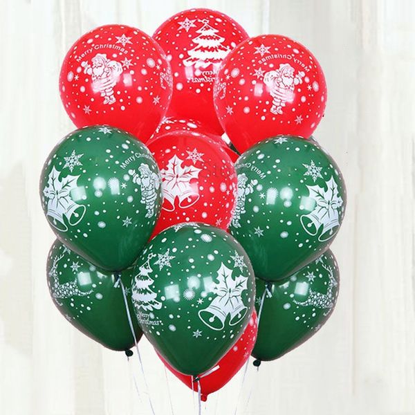 Balão de látex de látex de Natal de 12 polegadas Papai Noel Balloons de Festas de Snowflake Party Balão TH0568