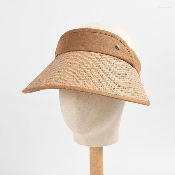 Geniş Memlu Şapkalar Yaz Büyük Boş Top Şapka Şeridi Yay Kadınlar Güneş Dispy Plaj Katlanabilir Saman Panama Açık Harajuku Capwide