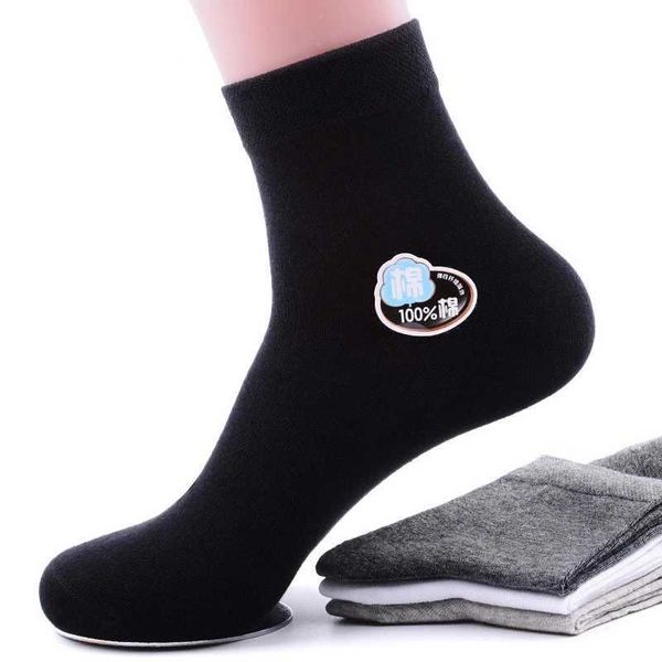 Männer Socken Geschäftsmann Kurzsocken Baumwolle solide atmungsfreie weich elastische billige Arbeit Party Kleid Lange Socken Sokken Marke Hot Sell T221011