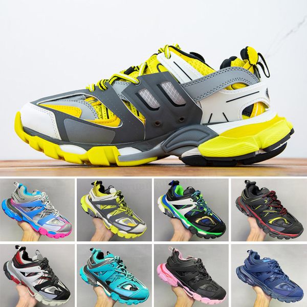 Uomo Donna Casual Scarpe sportive moda Track 3 Sneaker Beige Recycled Mesh Nylon sneakers Top Designer Coppie platform runner scarpe da ginnastica taglia 35-45 m32
