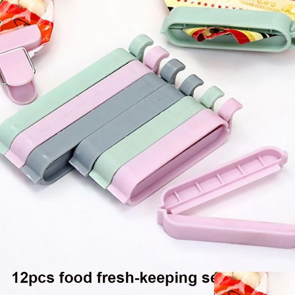 Altro Cucina Sala da pranzo Bar 12 Pz / set Sigillante per sacchetti di plastica Snack Clip per la conservazione di alimenti freschi Accessori per utensili Mini Morsetto per sigillatura sottovuoto Dro Dhwmp