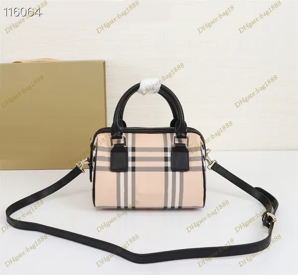 Borsa classica da donna Borsa da donna Haymarket Check Plaid Boston Pillow Bag Fashion Splice Borse a tracolla monospalla di grande capacità