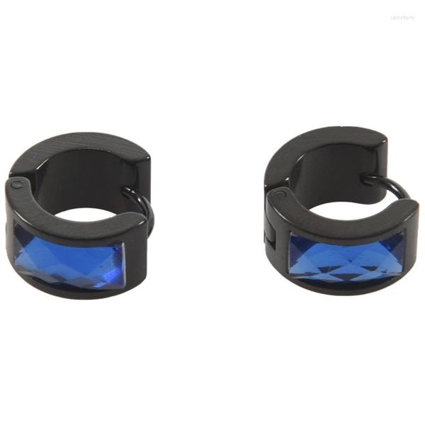 Brincos de garanhão jóias de veludo jóias masculinas de argolas de argola azul preto