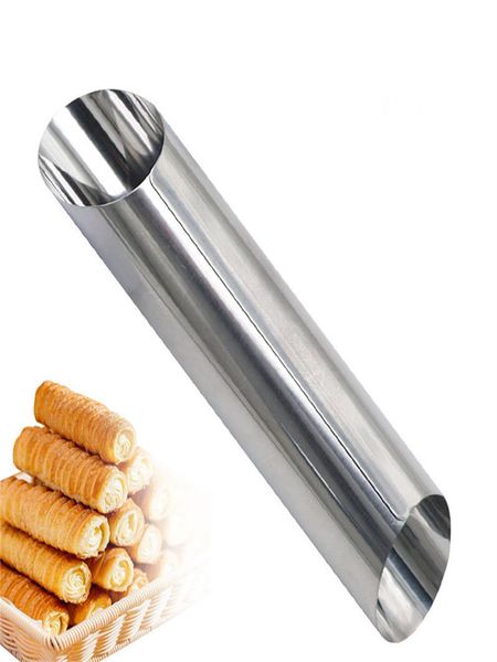 Backformen Cannoli-Röhrchen 5 Zoll großer Edelstahl Nicht-Stick-Creme-Horn Dänische Gebäckformen für Croissantschalen-Creme Rollen XB1