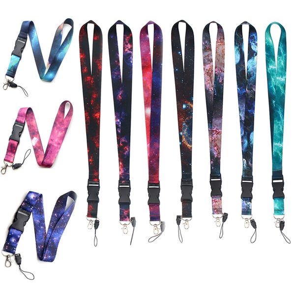 Sternennachthimmel Handy-Lanyard-Riemen Schlüsselanhänger Sternnebel für Schlüssel ID-Taschenhalter Umhängeband Keycord Gurtband Band DIY Hängeseil