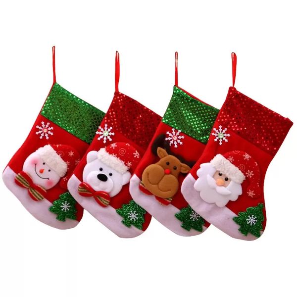 Designer 3D-Weihnachtsdekorationen, Strümpfe, Babysocken, personalisierte Kreativität, Weihnachtsmann-Strumpf, Weihnachtsbaumdekoration