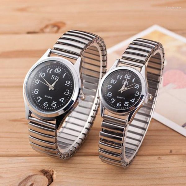 Avanadores de punho Moda Classic Men feminina idosa assista a primavera Strap Strap de meia-idade Relógio de mão Casal Casal Roman Numeral Cost