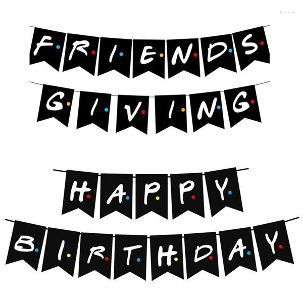 Destar Decoração de Friends Programa de TV Feliz Aniversário Papel Banner Friend tema adequado para