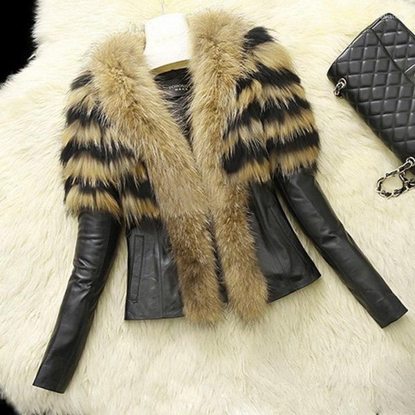 Frauenfell Herbst- und Winter -Nachahmung Scorpion Woll Schafe Leder Simulation Mode Verkauf Faux Coat Plus Size