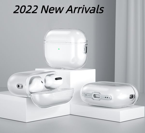 For Airpods pro 2 air pods 3 airpod Headphone Accessories Silicone Earphone Clear Cover Wireless Charging Box protection cover cases