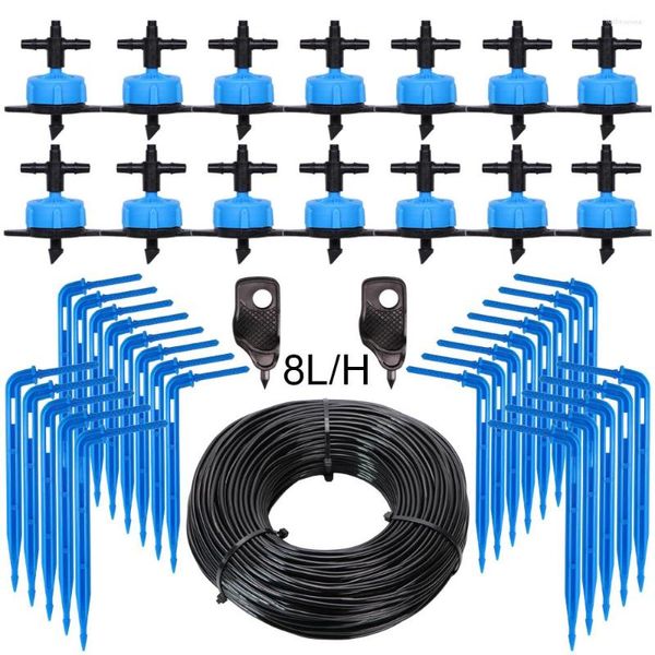 Sulama Ekipmanları Bahçesi 3/5mm Hortum Damla Sulama Sistemi 2 Yol Ok Verici 2L 8L Çiçek Serası İçin Sabit Akış Dripçi Kiti