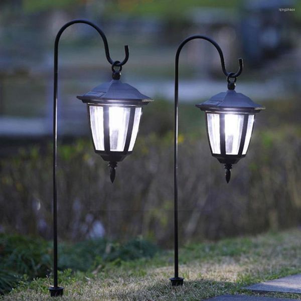 Lâmpada de quintal de jardim hexagonal de duas cabeças ao ar livre Lâmpada solar à prova d'água da luz solar parede da parede da rua LED LELH