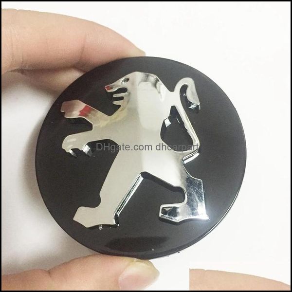 Copriruota per coprimozzo ruota Peugeot 206 207 307 308 3008 407 408 508 607 Abs 60mm centro polvere distintivo dell'emblema accessori auto goccia D Dhhvq