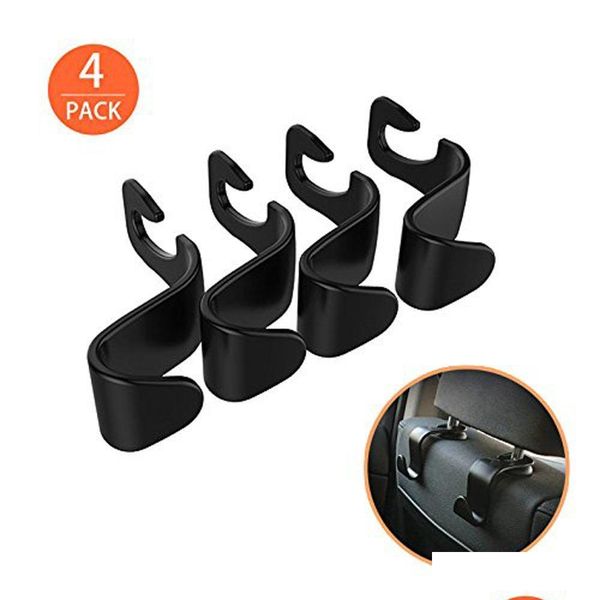 Крюк вешалка с 4 пакетом автомобиля задних сидений задним сиденья для хранения вешалки для кошелька для продуктовых магазинов доставка доставки 2022 Мобильные телефоны Мотоциклы DH7ZS
