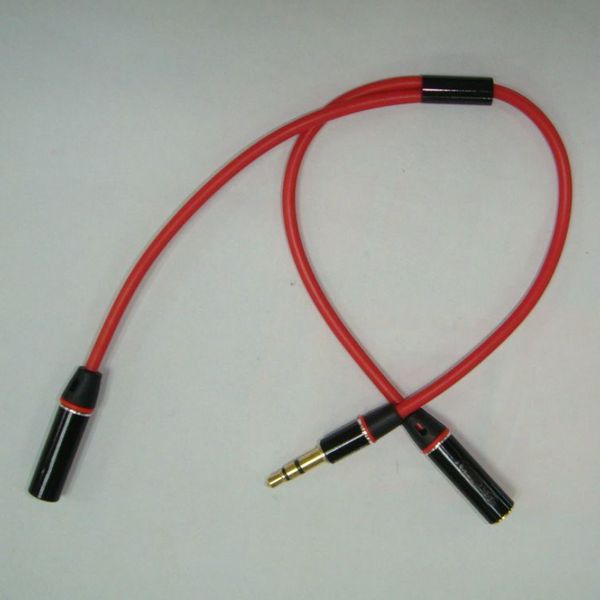 Red Aux Cable Earphone Extension Berp 3,5 мм разъем Audio Audio Cable