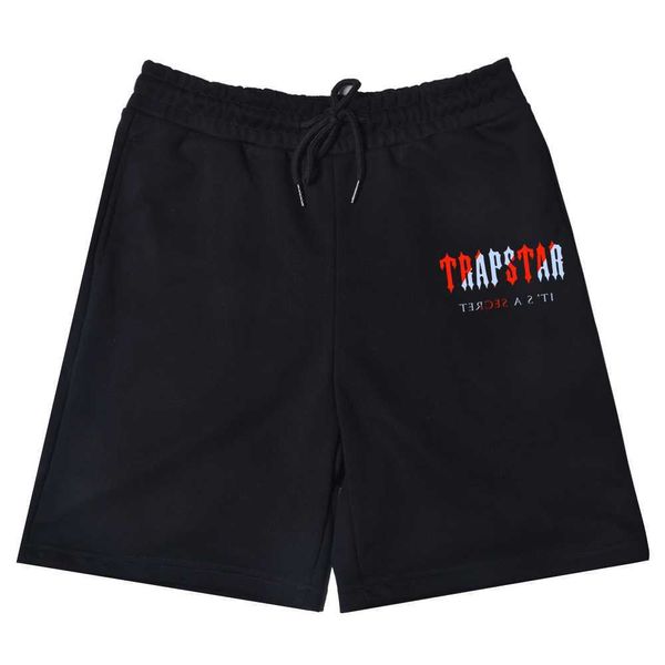 Shorts masculinos TRAPSTAR Mens Casual Gym 2022 Cotelas de algodão Bermudas homens Cradas de tabuleiro Homme Classic Brand Clothing Beach Masculino G221012