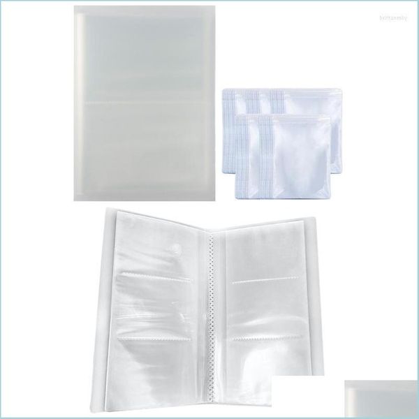 Sacchetti per gioielli Borse Sacchetti per gioielli Borse Borsa per libri di stoccaggio trasparente Cerniera in PVC Antiossidazione Chiusura a zip in plastica richiudibile Brit22 Dhlm5