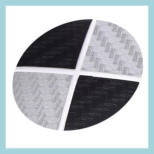 Copriruota Nero Bianco Fibra di carbonio 82Mm 7M Emblema anteriore posteriore 65Mm 67Mm 68Mm Coprimozzo ruota 45Mm Sterzo Adesivo per auto Drop Delivery Dhklw