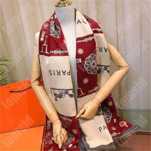 O mais recente popular clássico lenço de inverno pashmina para designers lenços de moda moda mulher clássica imita cashmere wool shawl long wrap