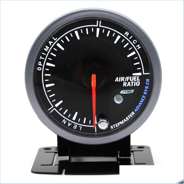 Kraftstoffanzeigen Dragon Gauge 60 mm Luft-Kraftstoff-Verhältnis Schwarz Farbe Dual-LED-Anzeige Drop Lieferung 2022 Handys Motorräder Dh3Ih