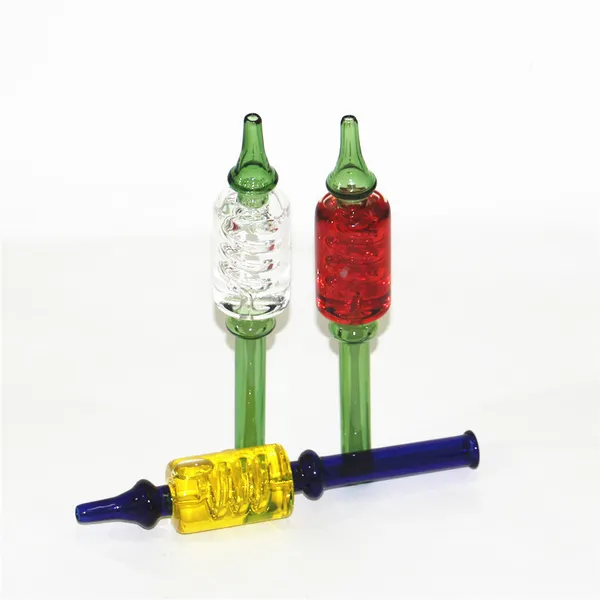 narghilè Nettare di vetro con glicerina liquida all'interno del raffreddamento dell'olio punte di goccia di paglia al quarzo dab 14mm NC Kit dab rig bubble carb caps