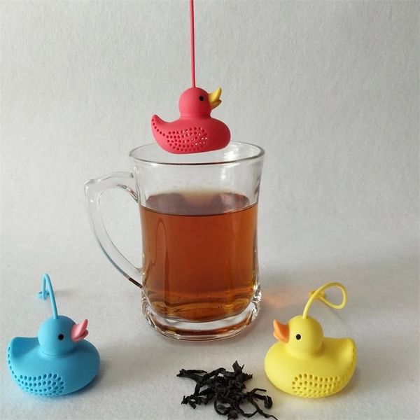 Ferramentas de chá em forma de pato Finhores de chá de silicone acessórios de cozinha