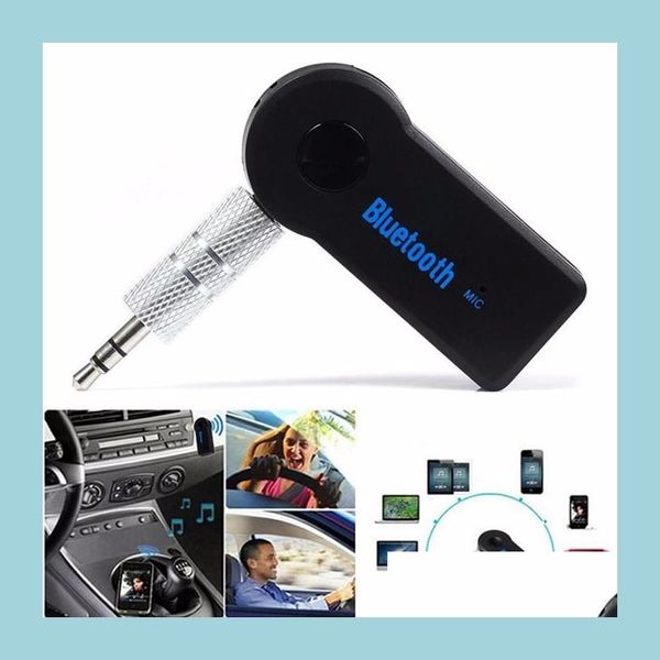 Outros eletrônicos de automóveis de 3,5 mm de streaming A2DP Wireless Bluetooth Kit Aux o Música Adaptador de Música Mãos com microfone para telefone MP3 Drop Dhdb5