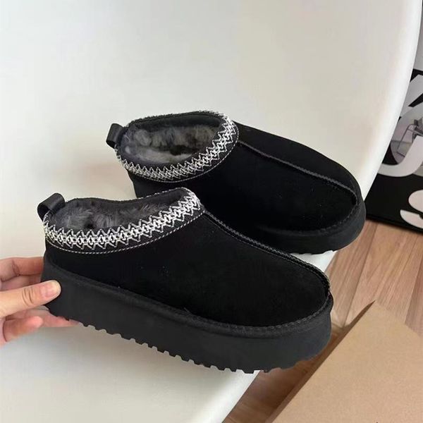 U Mulheres cl￡ssicas Warm meio bainha botas de neve sapatos de inverno