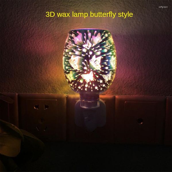 Настольные лампы 3D лампа-плавающие восковые таяние бабочка цилиндра.