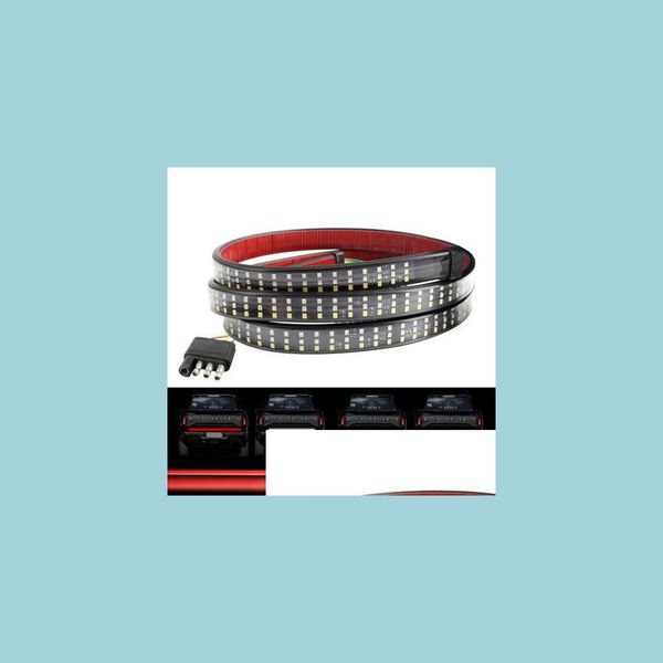 Luci decorative 2835Smd 432 Led Rosso Bianco Ambra Strisce luminose per faro Luce posteriore Frenata Girando 49 pollici 60 pollici Illuminazione per auto Acces Dhxfv