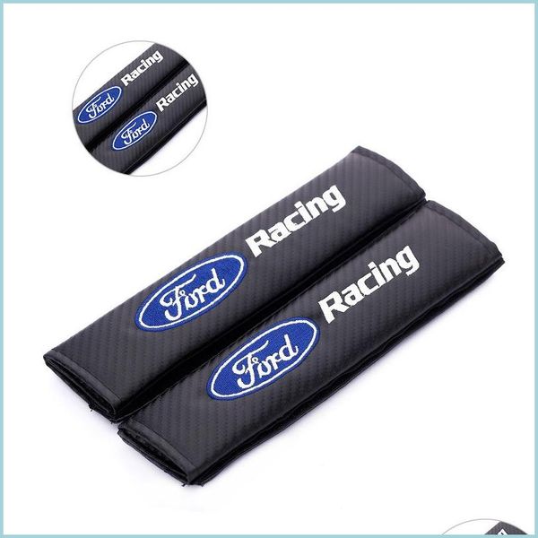 Sicherheitsgurte Zubehör Kohlefaser-Sicherheitsgurt Er Pad Shoder Fit für Ford Kia Momo St Sti Voo Auto Styling 2 Teile / los Drop Lieferung Dhbgu