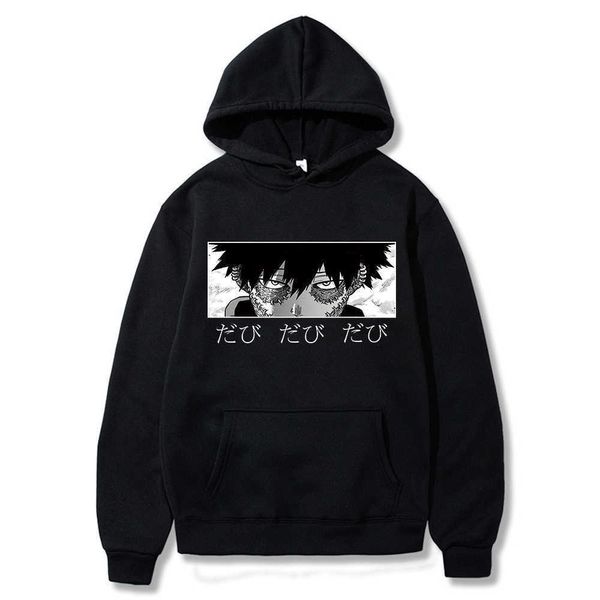 Felpe con cappuccio da uomo Felpe My Hero Academia Felpe con cappuccio Anime Dabi Maniche lunghe Casual Uomo Felpa con cappuccio Tute Felpa con cappuccio Top T221008