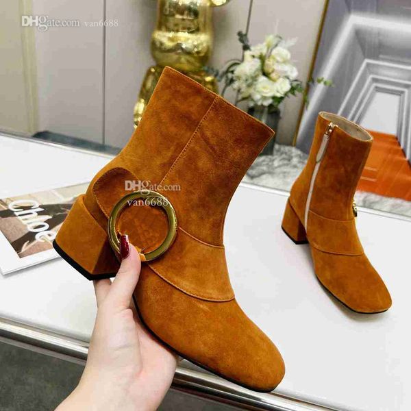 Designer Women Blondie Stivaletti Fashion Double G Stivaletti con tacco Sexy Luxury Leather Winter Mid-Heel Platform Boot Donna asdwfdd