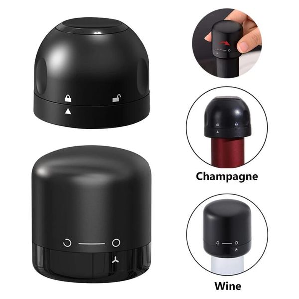 Tappo per bottiglia di vino rosso Tappo per bottiglia di champagne sigillato Tappo per vuoto Conservazione della freschezza Strumenti per barra Silicone ABS per uso alimentare