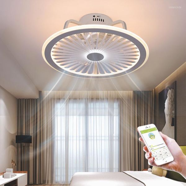 Controle remoto Fan LED Fan Lamp modern com 50cm de decoração de quarto acessórios de aplicativos