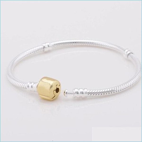 Bracelets de charme 1pcs pulseiras de ouro com corrente de cobra Sier Snake Fit for Pandora Banglet Women Women Drote Drop Drop Deliver