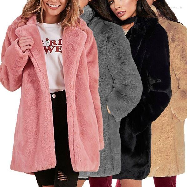 Frauen Pelz Europäischen Mode Für Frauen Faux Mantel 2022 Herbst Winter Warme Plüsch Teddy Jacke Große Größe Party 1988