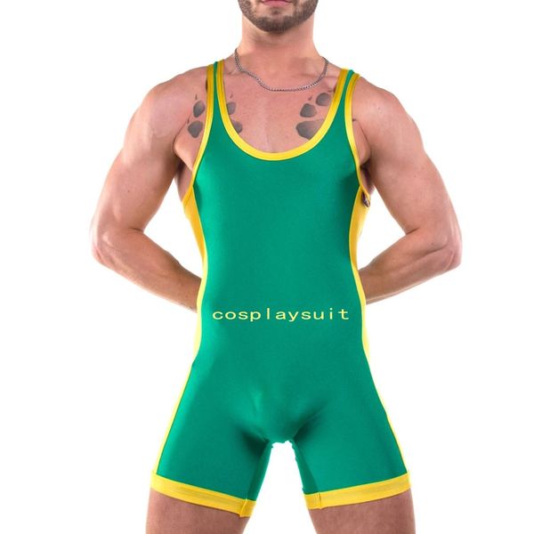 Canotta da uomo Wrestling Catsuit Costumi Palestra Allenamento Wrestling Canotte Mens Power lift Sollevamento pesi Custom Made