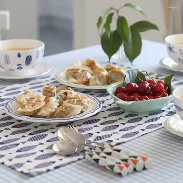 Tovagliolo da tavola Tovaglioli di lino Cena in tessuto per la cucina della festa nuziale Tappetino da pranzo Decorazione tovaglietta